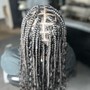 Human boho knotless Braids (medium shoulder-mid back length)