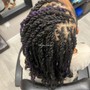 Knotless Box Braids part and start Smedium