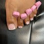 Acrylic toes  - Full set w/ frenchie