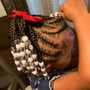 Kid's Design Cornrows with extensions