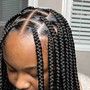 Medium Box Braids midback