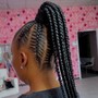 Small Feed in Ponytail Braid