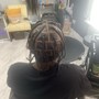 Locs retwist (half head )