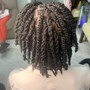 Locs retwist (half head )