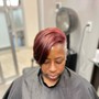 Shampoo w/permanent color, precision cut