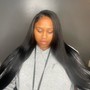 Traditional quick weave styled