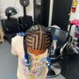 Small Straight Back Cornrows