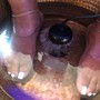 Reflexology on feet (massage and pressure points)