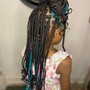 Kid's Knotless Braids past shoulder