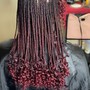 Short small knotless with beads Braids