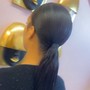 Sleek ponytail knot