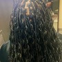 Knotless Braids SMALL (Mid Back)