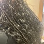 Knotless Braids SMALL (Mid Back)