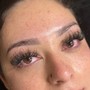 Color lash extensions and glitter