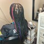 Adult braided ponytail (8-10 braids)