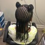 Adult braided ponytail (8-10 braids)