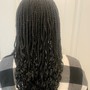 Knotless braids middle back