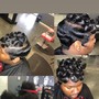 Updo with weave