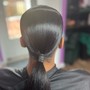 Sleek ponytail