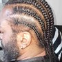 5 to 10 Cornrows (straight backs)