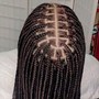 Small Knotless braids waist length