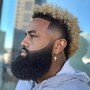 BALD HEAD AND BEARD EDGE UP/ TRIM (INCLUDES ENHANCEMENTS AND BEARD TREATMENT )