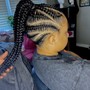 7-10 feedin braids (cornrows)