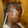 Feed-in braids Ponytail