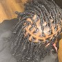 Kids loc retwist and two strand twist