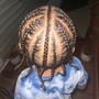 2 feed-in braids (Kid's Braids)