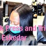 silk press on natural hair