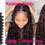 Natural hair silk press + deep conditioner + trim