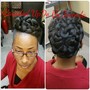 Flat Twists With Added Hair