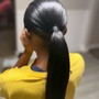 Sleek ponytail