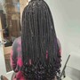 Natural hair double  strand Twists or box braids