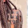 2 extended boho braids on locs w/ Cuban twist hair