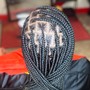 Medium layered scalp braids