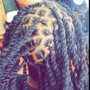 Loc Retwist ONLY (Half Head of locs)