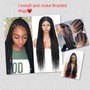 Knotless or Box Braids (Medium)