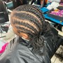 10-12 feed in corn row braids