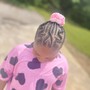 Loc Retwist Short to Shoulder (two strand twist, barrel, twist updo, half up half down, petal buns) )