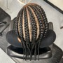 Feed in (4-8) braid design (full head)