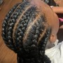 Feed in Braids to the back