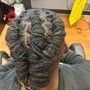 Two strand twists added hair