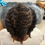 Loc Re-twist + Style (Ear Length or Shoulder Length)