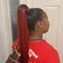 Sleek ponytail