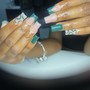 Gel Colored Acrylic Full Set {Medium}