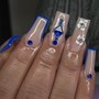 Gel Colored Acrylic Full Set {Medium}