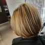 Microlinks Extensions, Bleach and Tone, Partial Foil Highlights, Women's Cut