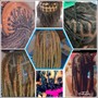 Starting dreads Loc with Extensions $100 non refundable deposited